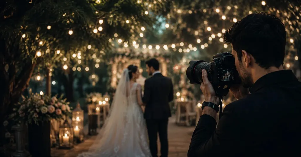Professional photographer capturing moments at a live event